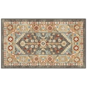 Mainstays Persian Border Medallion Loop Print Rust Brown Indoor Accent Rug, 18"x210"
