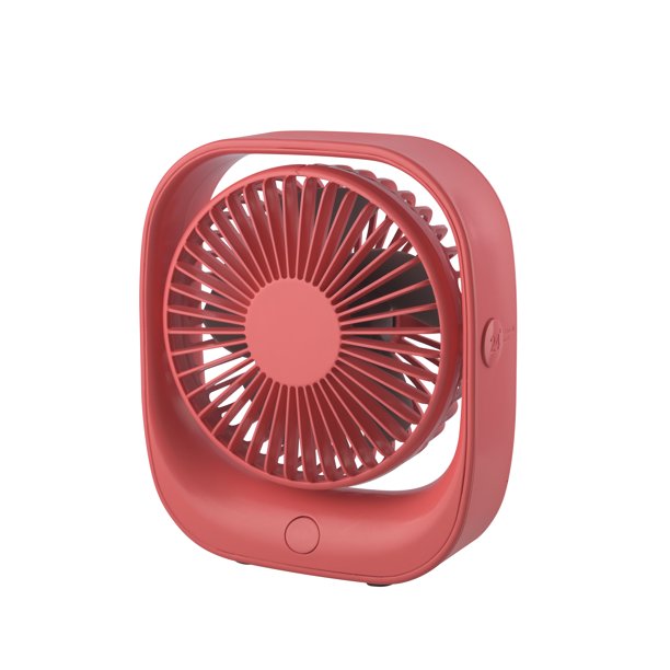 Mainstays Personal Rechargeable USB Portable Tabletop Fan in Coral