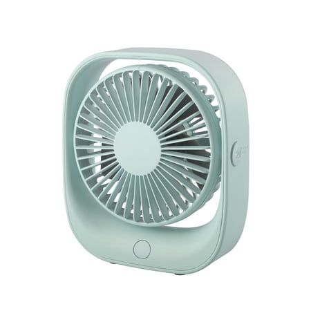 Mainstays Personal Rechargeable USB Portable Tabletop Fan in UK Baby Jade, Head Swivels Vertically