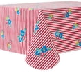 thumbnail image 1 of Mainstays Summer Fun PEVA Tablecloth, Indoor & Outdoor for Table 60" x 102" - Floral Stripe, 1 of 6