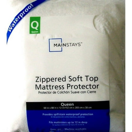 "Mainstays PEVA Zippered Waterproof Mattress Protector for Adults and Kids, 1 Each"