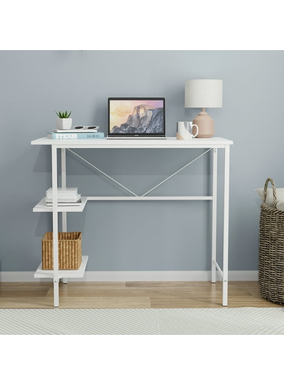 Mainstays Pierce 30 inch Tall Storage Desk, White