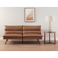 thumbnail interactive-video image 1 of Mainstays Pillow Top 71.25" Futon, Camel Faux Leather, 1 of 10