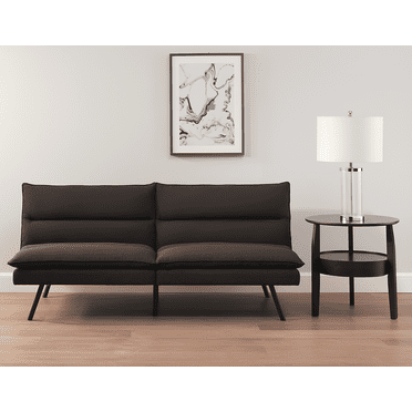 Mainstays Pillow Top 71.25" Futon, Charcoal