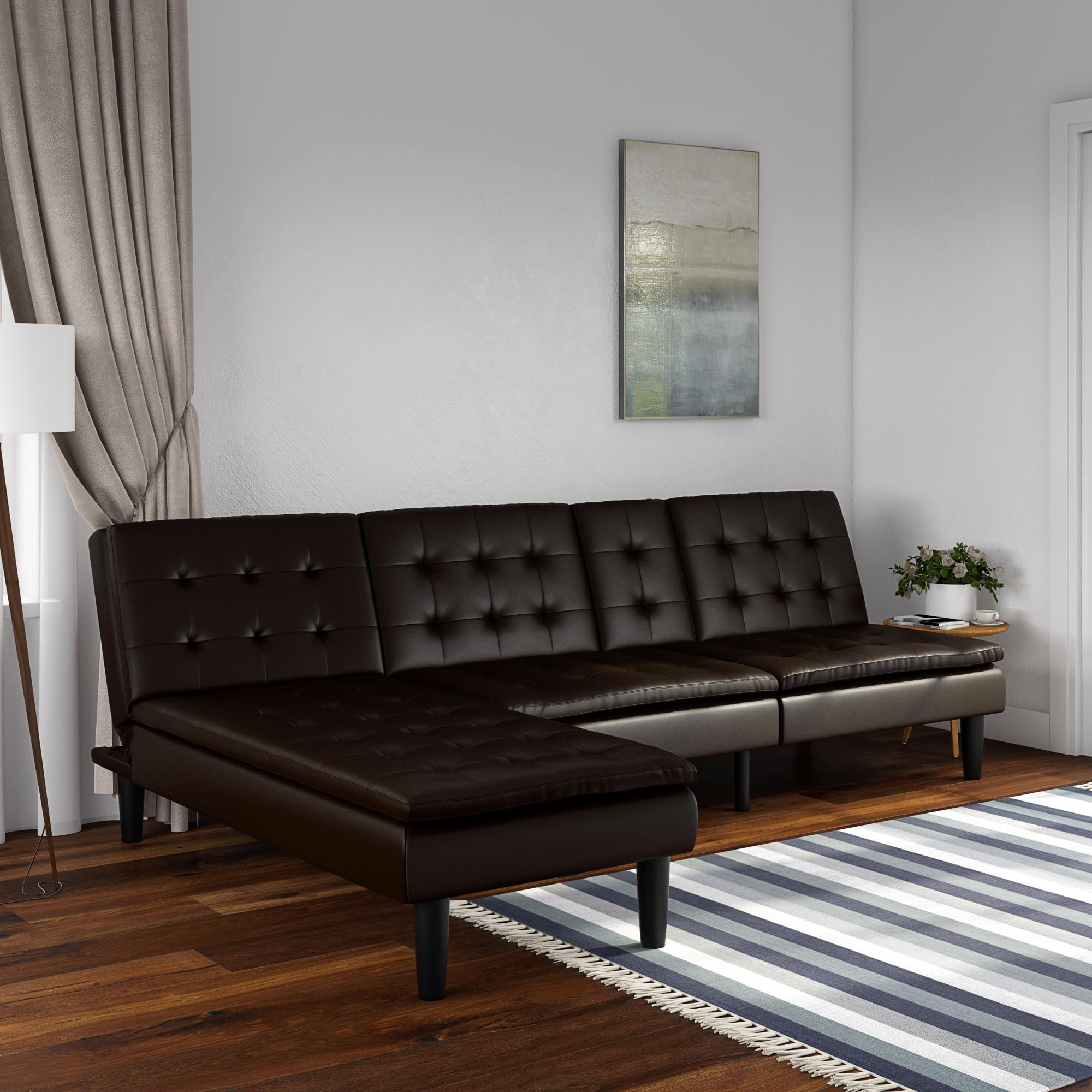 Mainstays memory foam pillowtop 2024 futon with cupholders