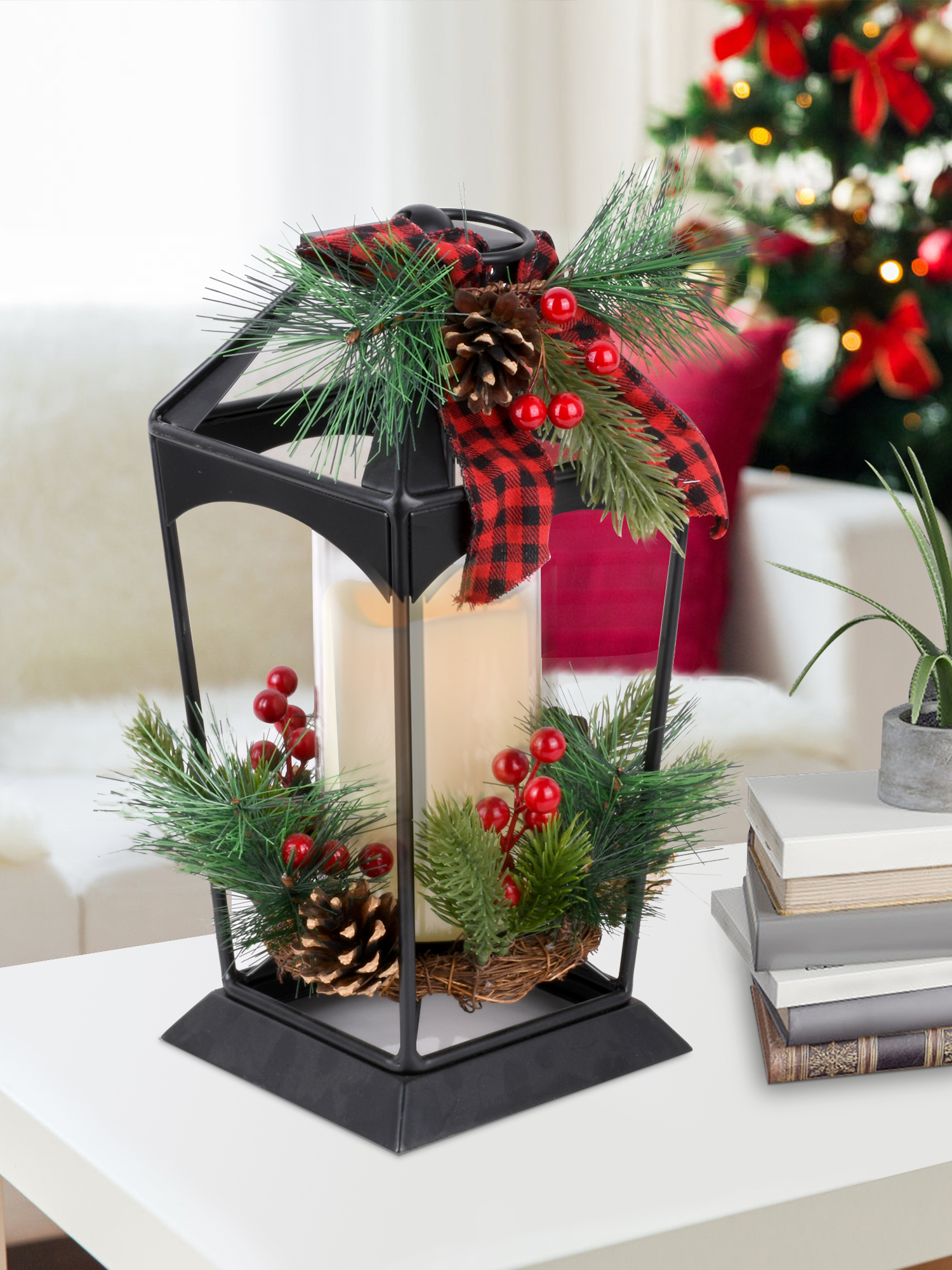 Mainstays Pine Foliage Lantern - Walmart.com