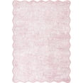 thumbnail image 1 of Mainstays Pink Feather Faux Fur Scalloped Indoor Area Rug, 5'x7', 1 of 8