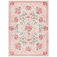 thumbnail image 1 of Mainstays Pink Floral Faux Fur Indoor Area Rug, 4 ft x 5 ft 6 in, 1 of 9