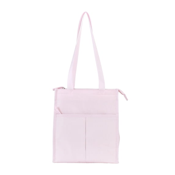 Mainstays Pink Polyester Zippered Reusable Lunch Bag