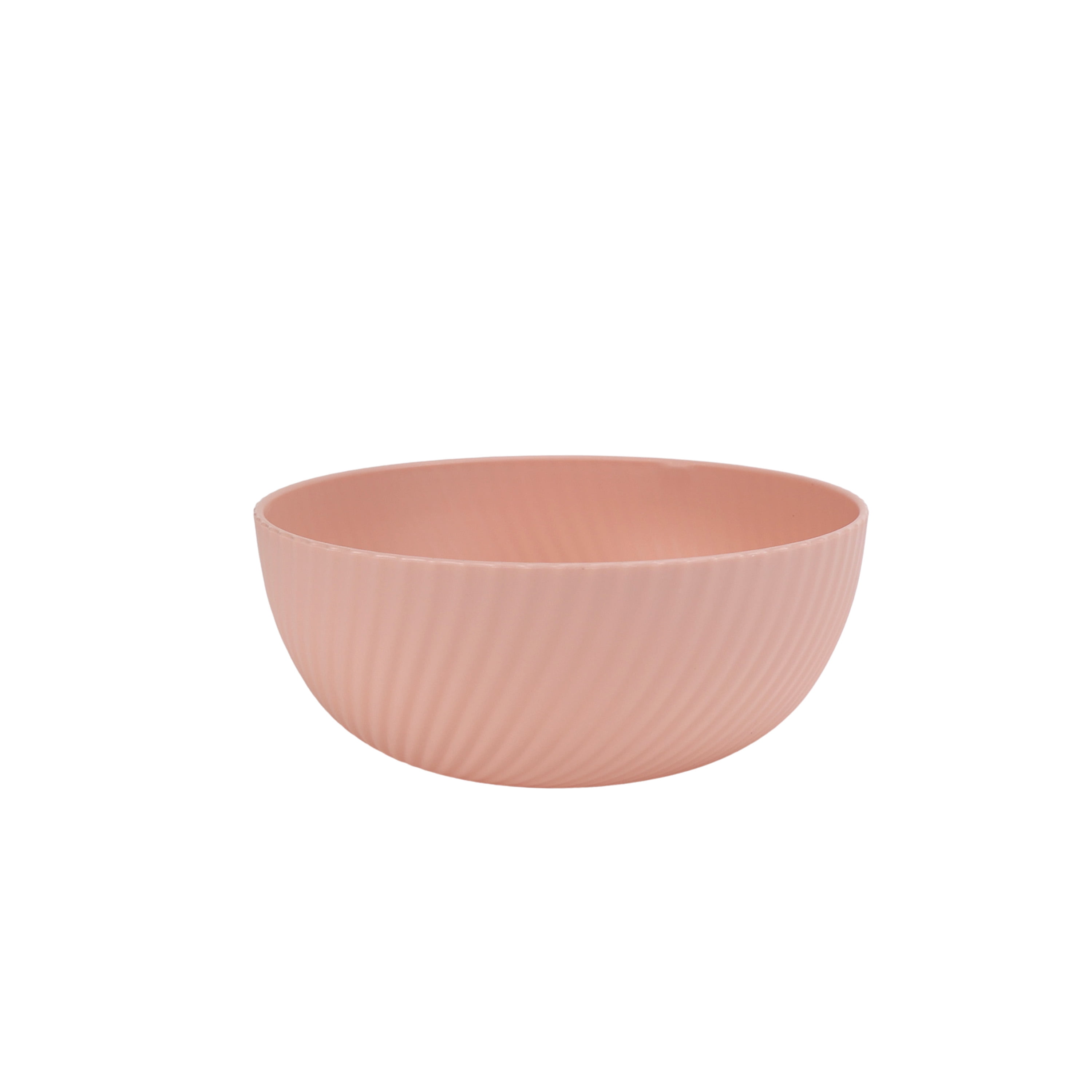 Mainstays - Pink Round Plastic Cereal Bowl, Swirl Etched, 38-Ounce