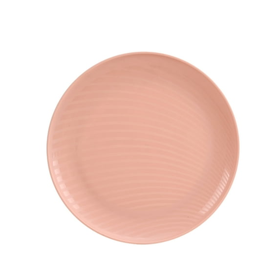 Mainstays - Pink Round Plastic Plate, Swirl Etched 10.5 inch