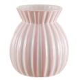 thumbnail image 1 of Mainstays Pink and White Striped Ceramic Vase, 1 of 7