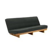 Mainstays Pixel 1-Piece Stretch Futon Slipcover Furniture Cover, Black