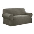 thumbnail image 1 of Mainstays Pixel 1-Piece Stretch Loveseat Slipcover, Olive Green, 1 of 7