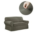 thumbnail image 1 of Mainstays Pixel 2-Piece Stretch Loveseat Slipcover, Olive, 1 of 8
