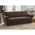 thumbnail image 1 of Mainstays Pixel Stretch Fabric Sofa Slipcover, Brown, 1-Piece, 1 of 9