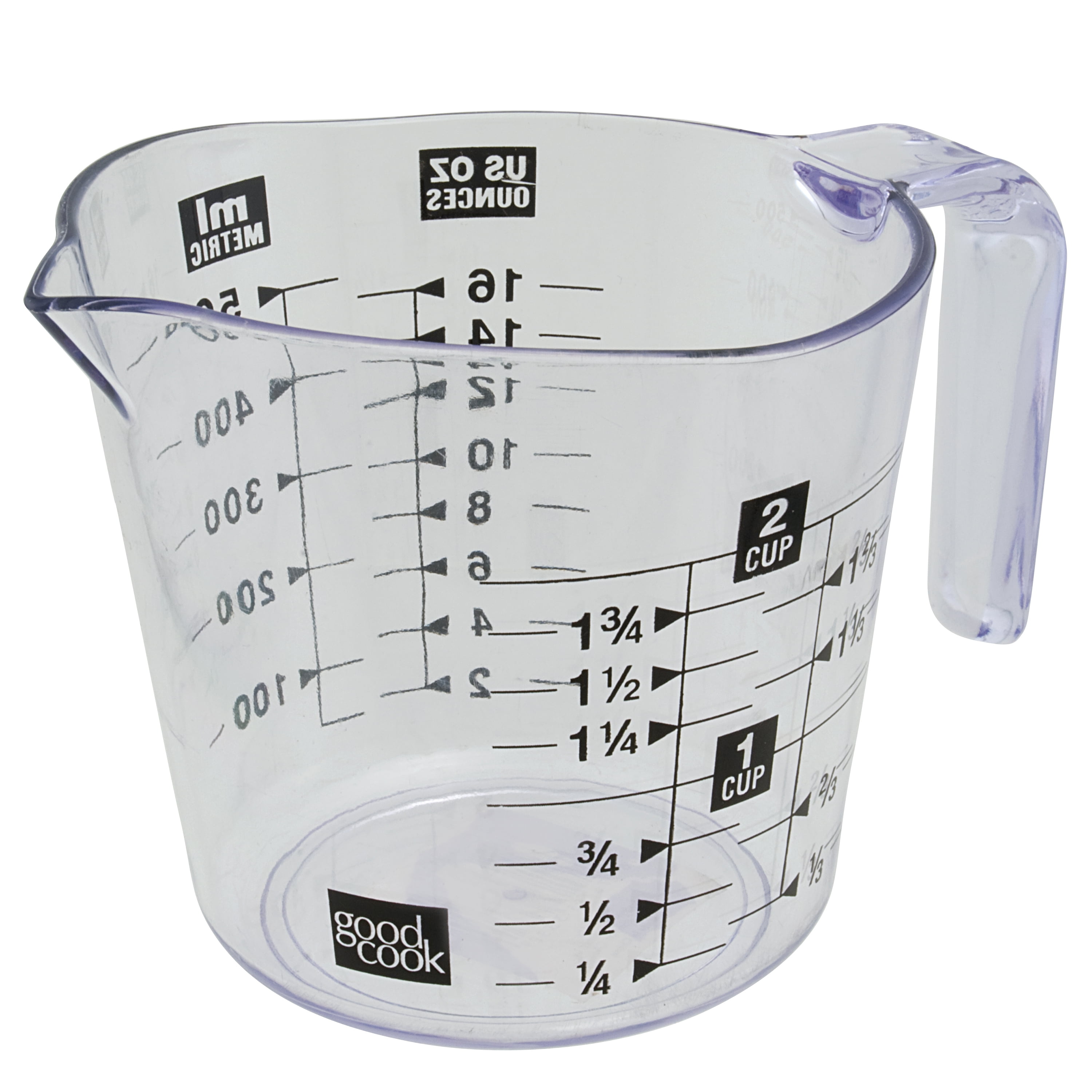 Mainstays 3-Piece Plastic Measuring Cups Set with Spouts, Clear