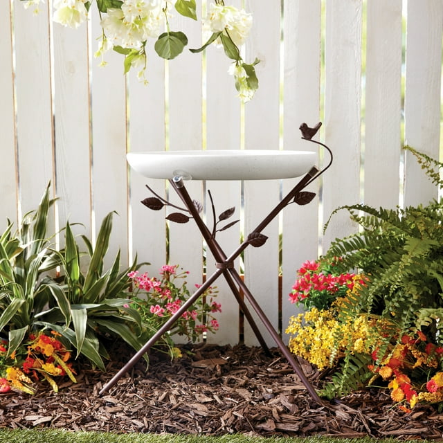 Mainstays Plastic Bird Bath Garden Decorative Stake