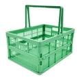 thumbnail image 1 of Mainstays Plastic Collapsible Storage Basket with Handles, Green, 1 of 11