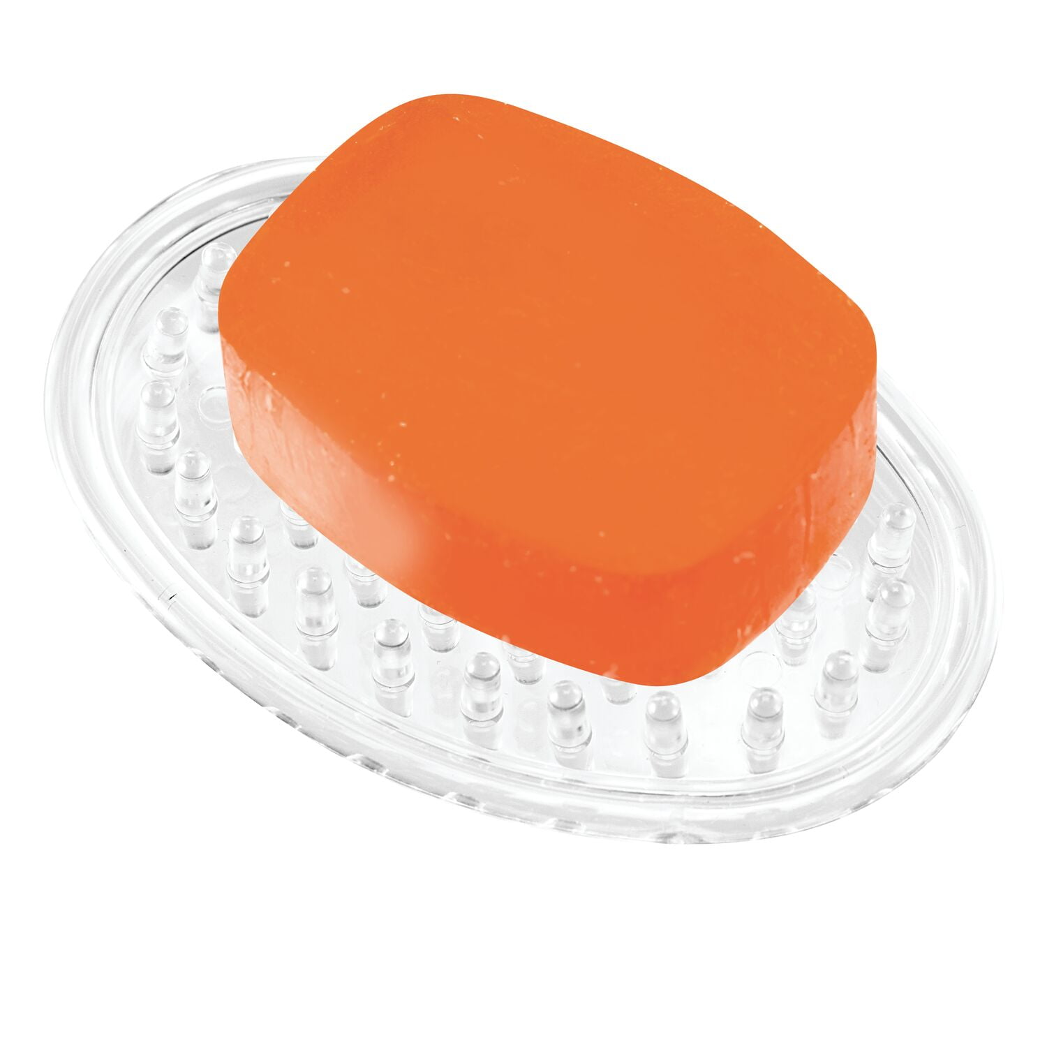 Mainstays Plastic Durable Bar Soap Holder, 5.87" x 4", Clear