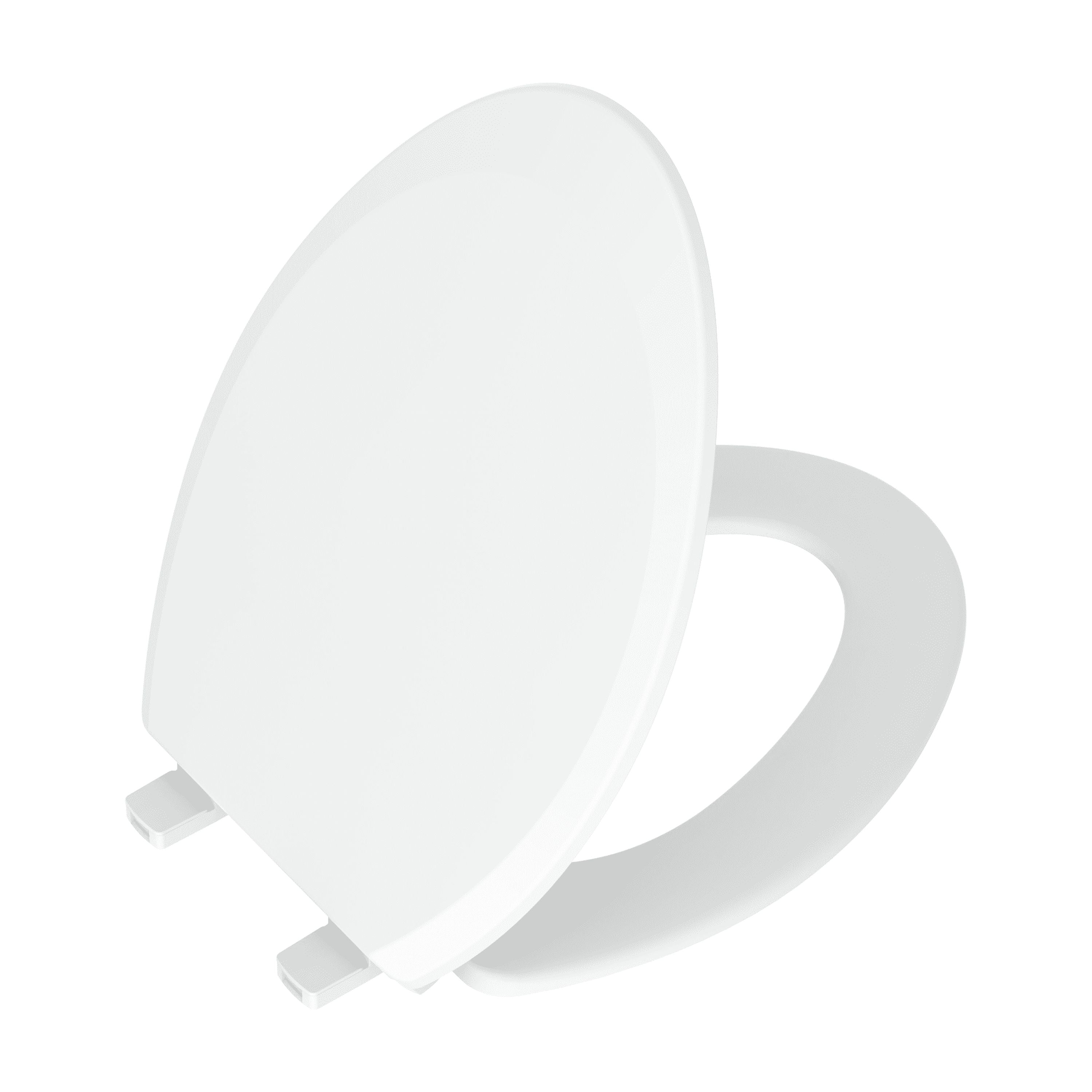 Mainstays Plastic Elongated Toilet Seat in Daisy White