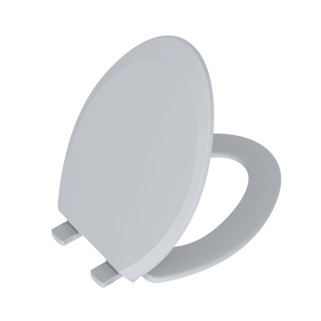 Mainstays Plastic Elongated Toilet Seat with Easy off in Rich Grey