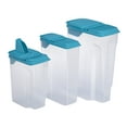 Mainstays Plastic Food Storage Containers with FlipTop Lids, Set of 3