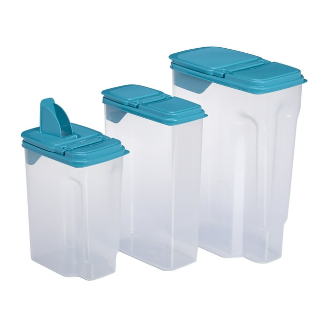 Mainstays Plastic Food Storage Containers with FlipTop Lids, Set of 3