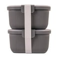 thumbnail image 1 of Mainstays Plastic Food Storage Bento Snack Container, Rectangle, Grey, 19oz Capacity, Made for Portable Food Storage, 1 of 5