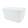 Mainstays Large Plastic Storage Bin, Arctic White