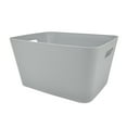 Mainstays Large Plastic Storage Bin, Soft Silver