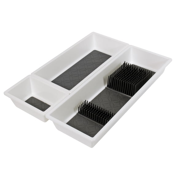Mainstays PP TTR Non-Slip 5.7 in x 15.7 in x 2.2 in Kitchen Utensil Organizers
