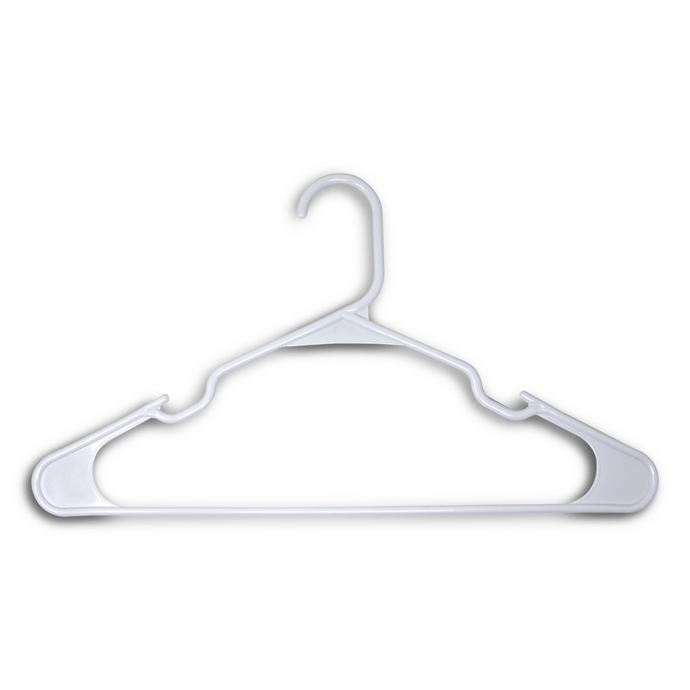 Mainstays Plastic Notched Adult Hangers for Any Clothing Type, Classic ...