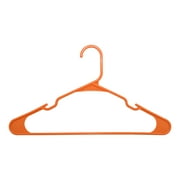 Mainstays Plastic Notched Adult Hangers for Any Clothing Type, Competitive Orange 50 Count