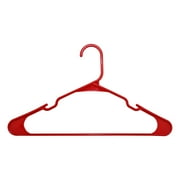 Mainstays Plastic Notched Adult Hangers for Any Clothing Type, Red Engine50 Count