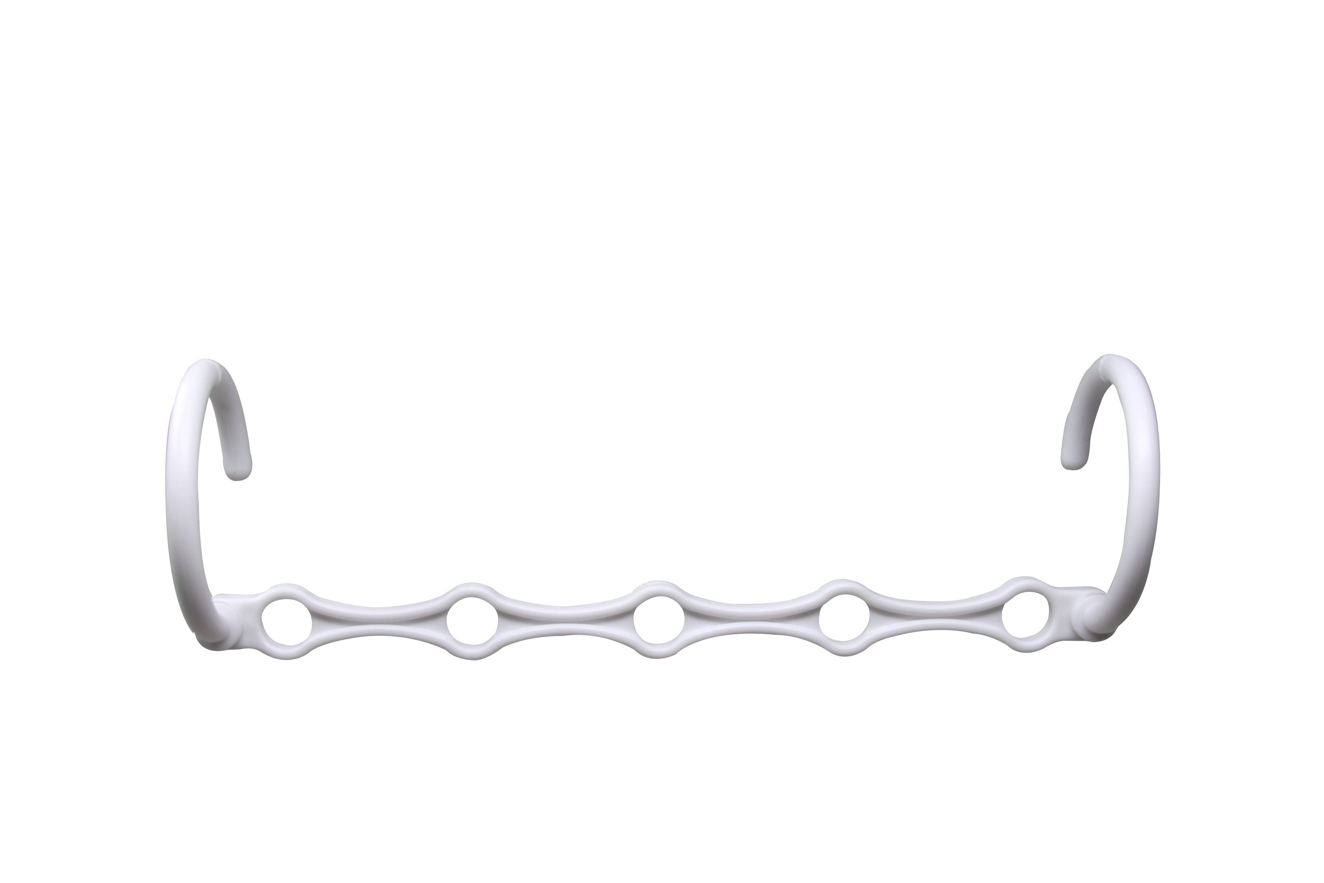 Mainstays Space Saving Cascading Foldable Non-Slip Plastic Clothing Hanger, 10 Pack, White