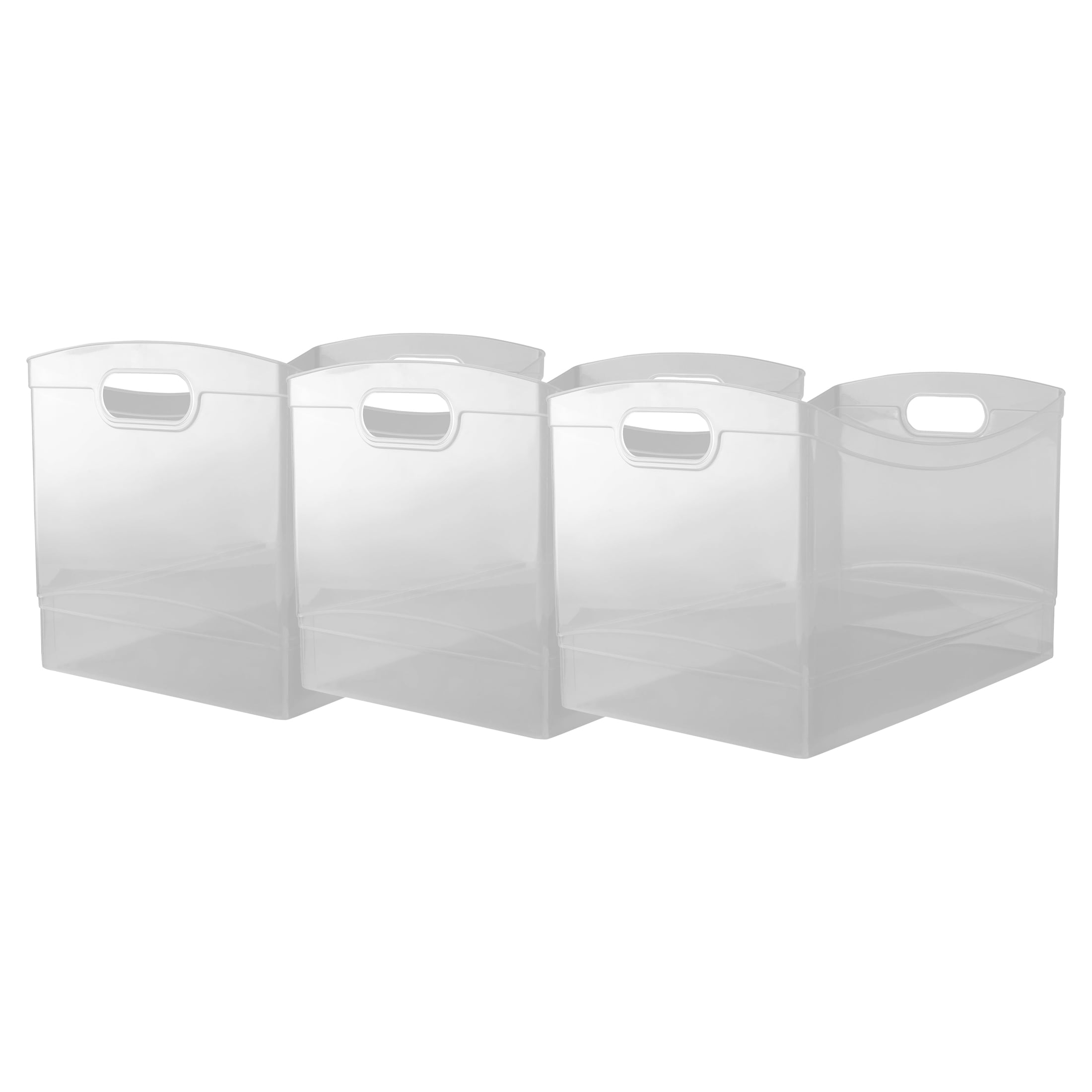 Mainstays Plastic Utility Storage Organizer Bin, Clear, 15" x 10" x 9.5