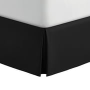 Mainstays Solid Black Pleated Soft Brushed Microfiber Bedskirt, King