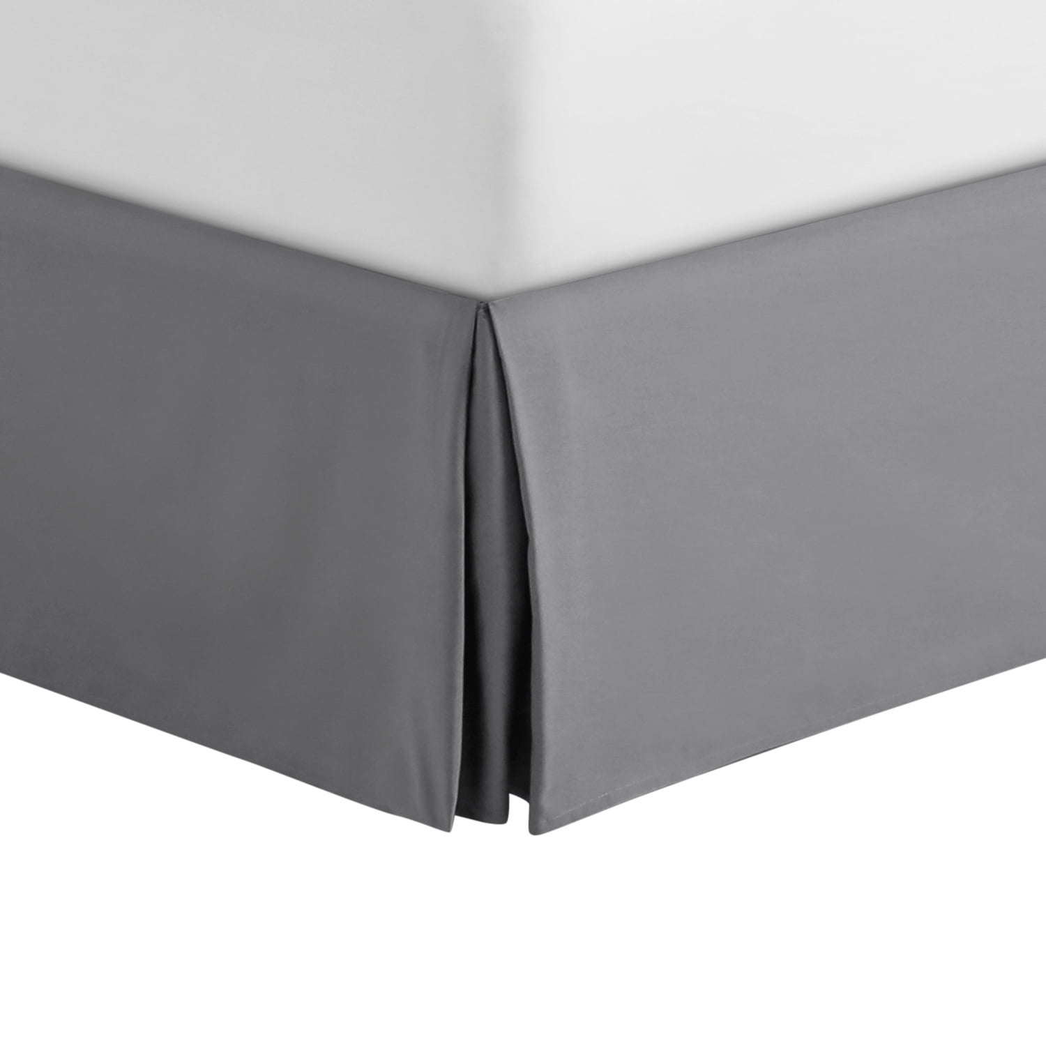 Mainstays Solid Grey Pleated Soft Brushed Microfiber Bedskirt, King