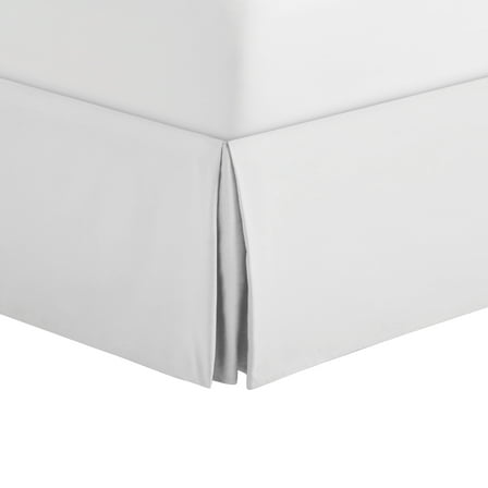 Mainstays Solid White Pleated Soft Brushed Microfiber Bedskirt, King