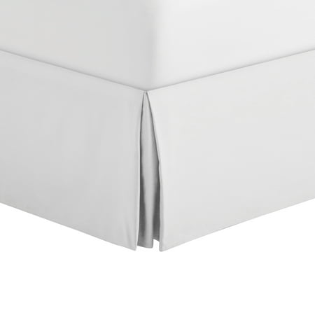 Mainstays Solid White Pleated Soft Brushed Microfiber Bedskirt, King