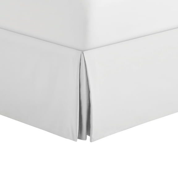 Mainstays Solid White Pleated Soft Brushed Microfiber Bedskirt, King