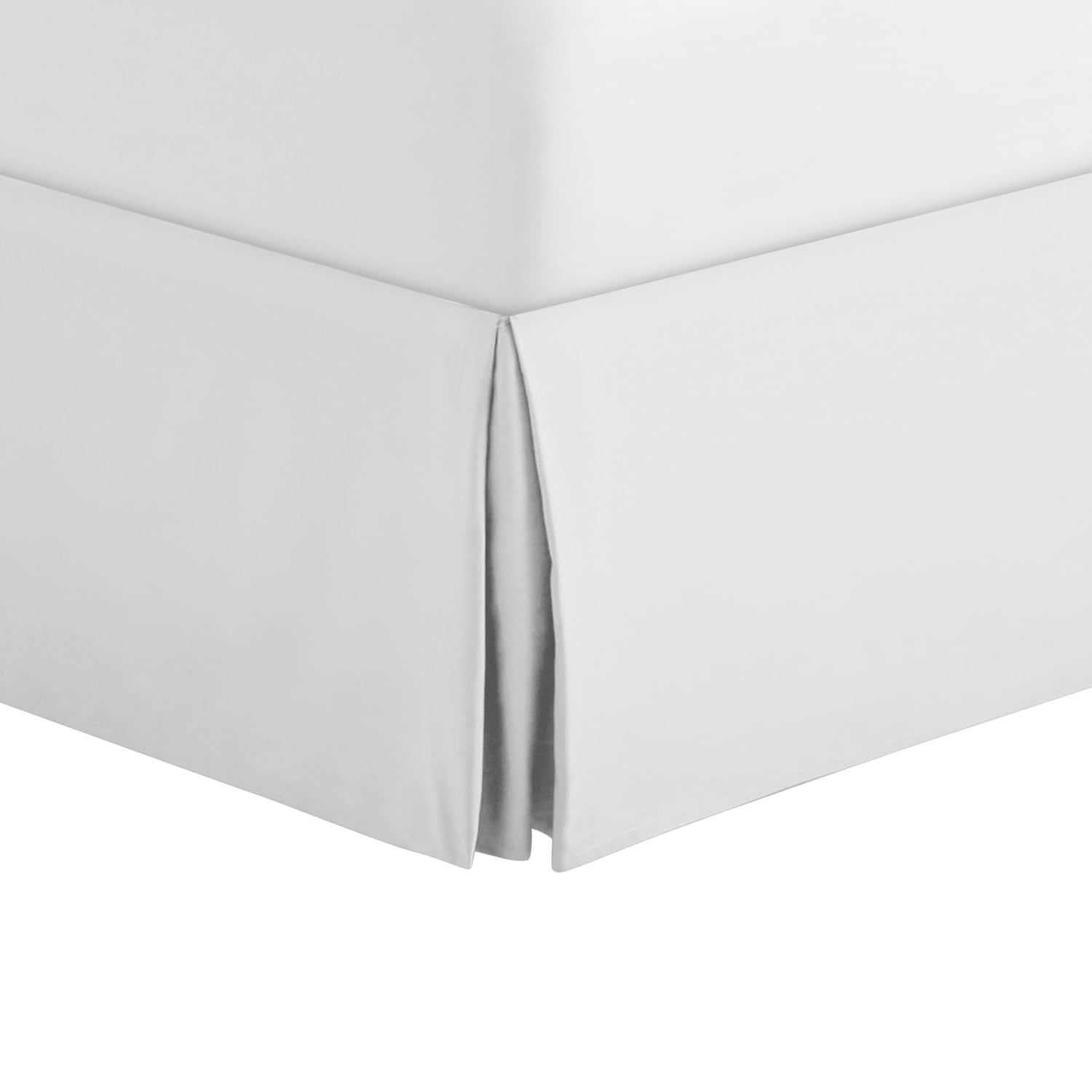 Mainstays Solid White Pleated Soft Brushed Microfiber Bedskirt, Full/Queen