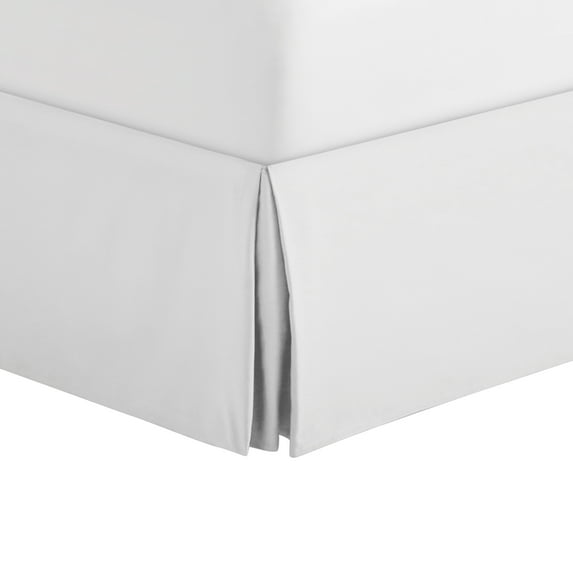 Mainstays Solid White Pleated Soft Brushed Microfiber Bedskirt, Full/Queen