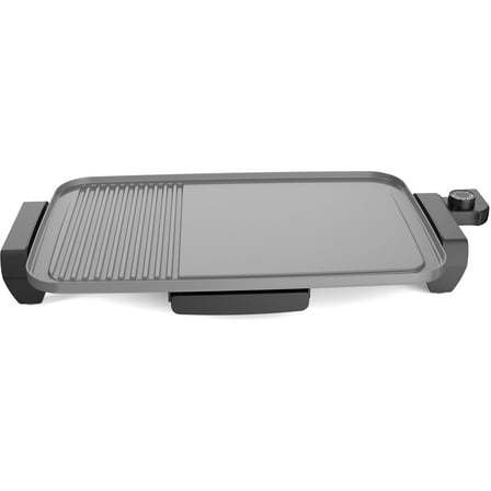 Mainstays Plus 12"x20" Electric Ceramic Griddle with Nonstick Surface, 1500 Watts, Temperature Control