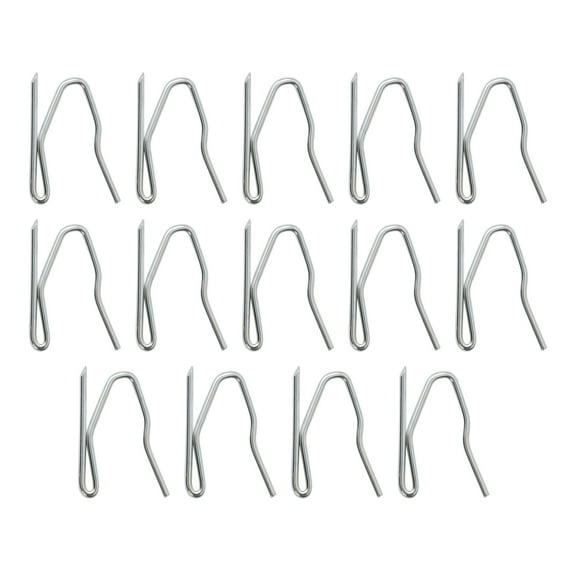 Mainstays Pointed Top Metal Pin-On Hooks, Set of 14, Silver Finish