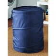 Mainstays Polyester Spiral Popup Laundry Hamper with Zipper Lid, Navy