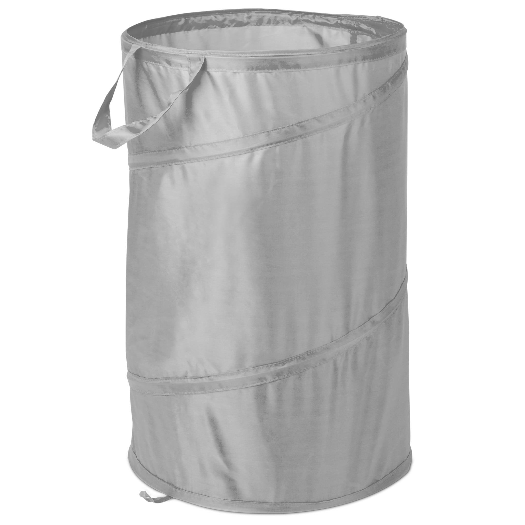 Mainstays Pop up Spiral Hamper Holds up to 2 Loads Silver