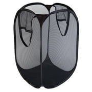 Mainstays Pop-Up Spiral Polyester Laundry Hamper, Rich Black, Adult