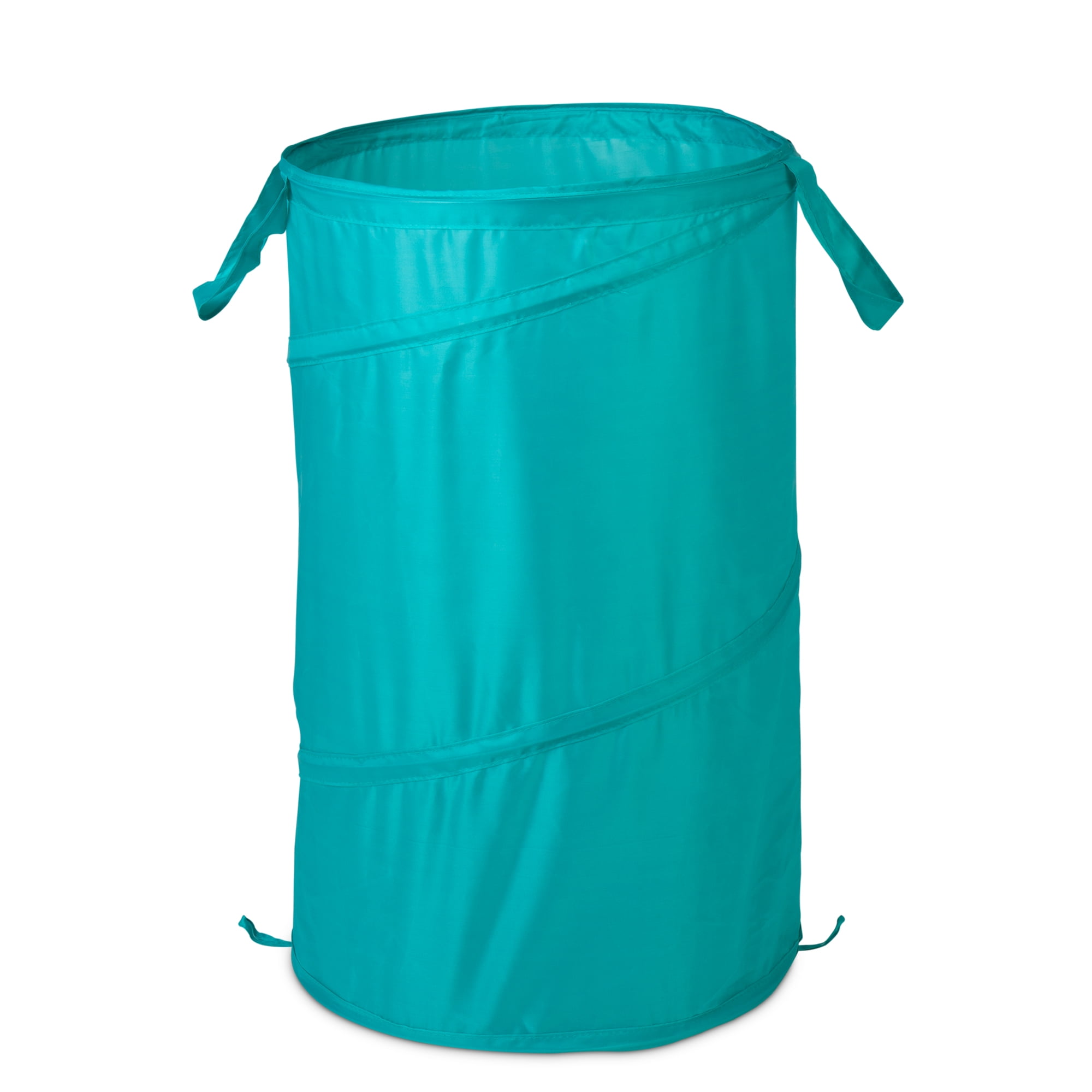 Mainstays Popup Spiral Polyester Laundry Hamper, Teal